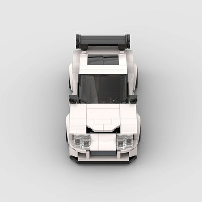 Building Blocks Suitable For Japanese GTR Sports Car Series Boys 8 Grids