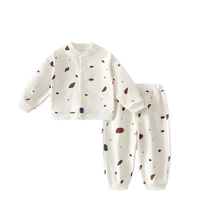 Pure Cotton Spring And Autumn Baby Split Sweater Children's Suit Boys