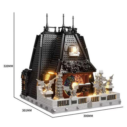 Baka 33214 Black Wednesday Small Black House Building Street View Model Building Blocks Children's Puzzle Toys Storage