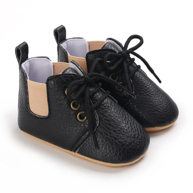Spring And Autumn Baby Soft Bottom High-top Casual Toddler Shoes For 0-1 Years Old