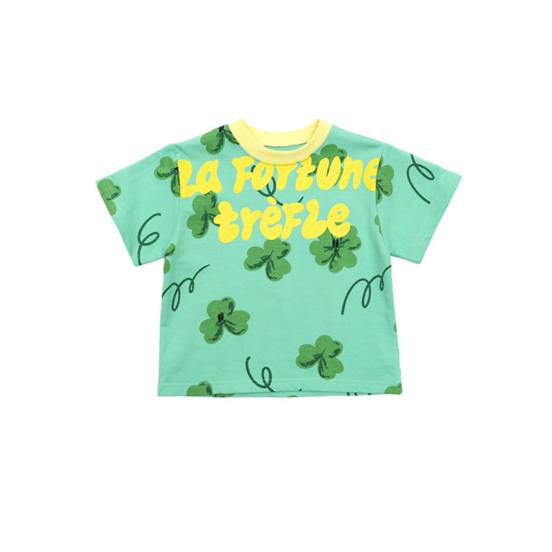 Fashion Printed T-shirt Shorts For Boys And Girls