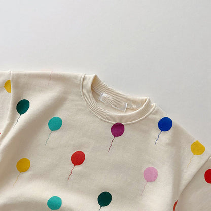 Love Balloon In Spring And Autumn Foreign Air Girl Dress
