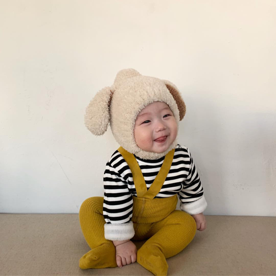 Bonnet cache-oreilles en polaire douce avec oreilles de lapin pour bébés et tout-petards