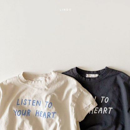 Dot Letter Crew Neck Short Sleeve Simple
